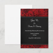 Red Flourish Reception-kaart Kaart (Voorkant / Achterkant)