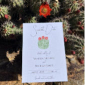 Red Flower Barrel Cactus Save The Date Kaart