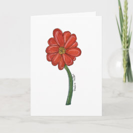 Red Flower Blank Kaart