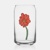 Red Flower Blikvorm Glas (Voorkant)