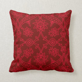 Red Flower Boho Chic Kussen