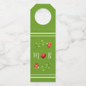 Red Flower Bottle Chiller – Personalized Wine Flessenhanger (Voorkant)