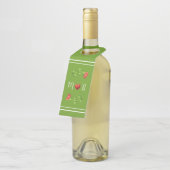 Red Flower Bottle Chiller – Personalized Wine Flessenhanger (Schuin)