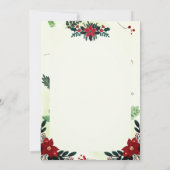 Red Flower Branch Fruit Drinks Christmas Party Save The Date (Achterkant)