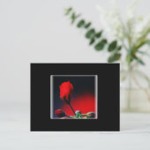 Red Flower Bud Valentijn Briefkaart (Staand voorkant)
