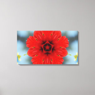 Red Flower Canvas Afdruk