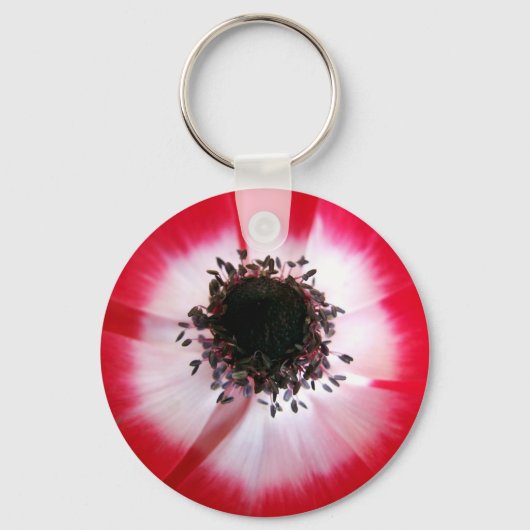 Red Flower Center Sleutelhanger (Voorkant)