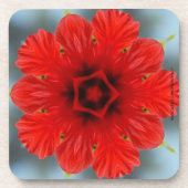 Red Flower Cork Onderzetter (Voorkant)