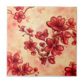 Red Flower Dance Tegeltje (Voorkant)