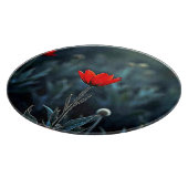 Red Flower Dark Night Solitude Art Snijplank (Hoek)