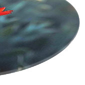 Red Flower Dark Night Solitude Art Snijplank (Hoek)