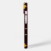 Red Flower Elegant Glas in lood Art Case-Mate iPhone Case (Achterkant / Links)