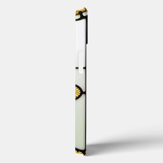 Red Flower Elegant Glas in lood Art Case-Mate iPhone Case (Achterkant / Rechts)