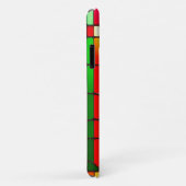 Red Flower Elegant Glas in lood Art Case-Mate iPhone Case (Achterkant/rechts)