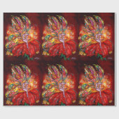 RED FLOWER FAIRY Fantasy Cadeaupapier (Vlak)