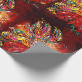 RED FLOWER FAIRY Fantasy Cadeaupapier (Hoek)