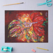 RED FLOWER FAIRY Fantasy Tissuepapier (Craft)