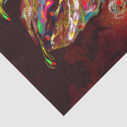 RED FLOWER FAIRY Fantasy Tissuepapier (Detail)