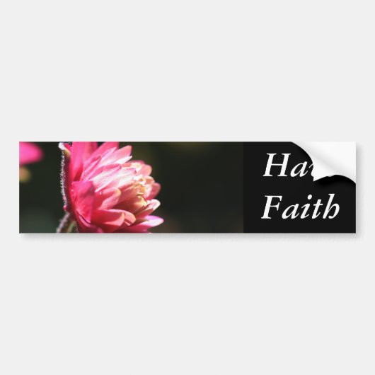 Red Flower Faith Inspirerend Bumpersticker (Voorkant)