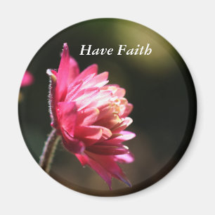 Red Flower Faith Inspirerend Magnet