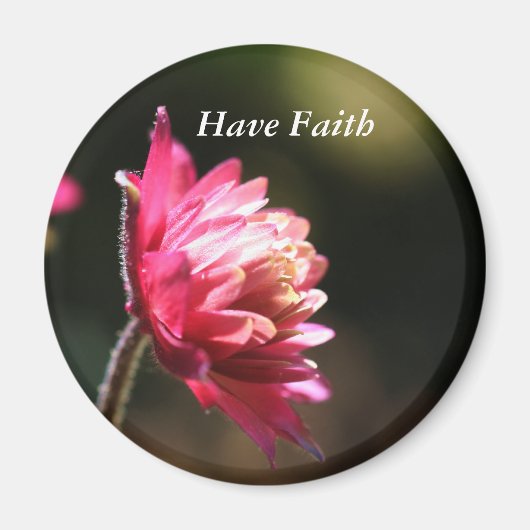 Red Flower Faith Inspirerend Magnet (Voorkant)