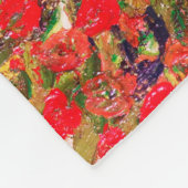 Red Flower Field, Van Gogh Fleece Deken (Hoek)