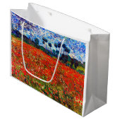 Red Flower Field, Van Gogh Groot Cadeauzakje (Voorkant Gekanteld)