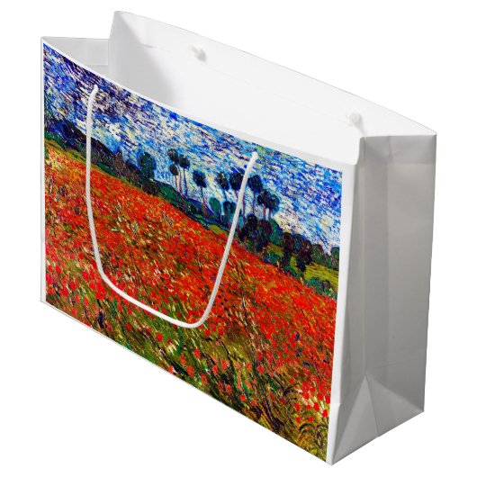 Red Flower Field, Van Gogh Groot Cadeauzakje (Voorkant Gekanteld)