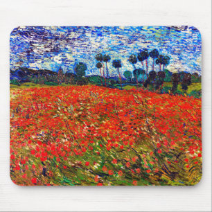 Red Flower Field, Van Gogh Muismat