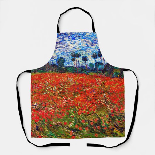 Red Flower Field, Van Gogh Schort (Voorkant)