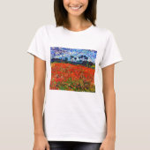Red Flower Field, Van Gogh T-shirt (Voorkant)