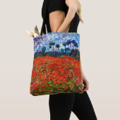 Red Flower Field, Van Gogh Tote Bag (Dichtbij)