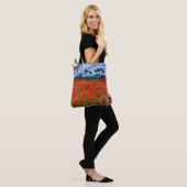 Red Flower Field, Van Gogh Tote Bag (Op model)