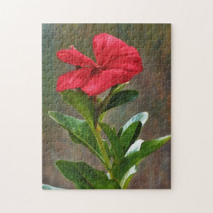 Red Flower Garden Art Puzzel