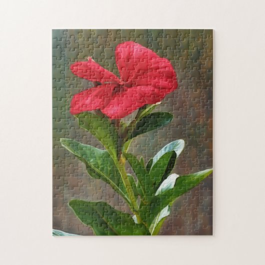 Red Flower Garden Art Puzzel (Verticaal)