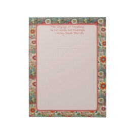 Red Flower Garden Friendship Quote Notitieblok
