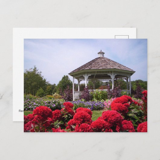 Red Flower Garden Gazebo, Mark Edward Westerfield Briefkaart (Voorkant / Achterkant)