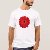 Red Flower Gerbera Photo Design T-shirt (Voorkant)