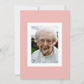 Red Flower Gold Lijst 90ste verjaardagsfotofeestje Kaart (Achterkant)