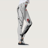 Red Flower Grey Art Leggings (Rechts)