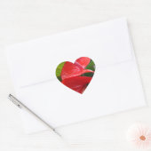 Red Flower Heart Sticker (Envelop)