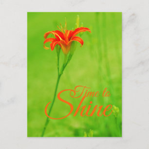 Red Flower "Het is tijd om te schijnen" Briefkaart