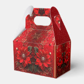 Red Flower Holiday Gift Box Bedankdoosjes (Achterkant)