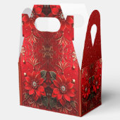 Red Flower Holiday Gift Box Bedankdoosjes (Geopend)