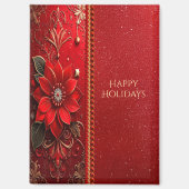 Red Flower Holiday Magnet (Voorkant)