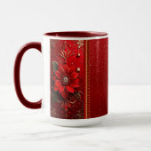 Red Flower Holiday Mug Mok (Links)