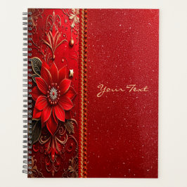 Red Flower Holiday Planner