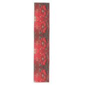 Red Flower Holiday Table Runner Medium Tafelloper (Voorkant)
