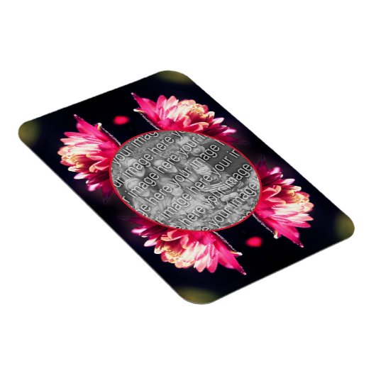 Red Flower in Sunlight Lijst Uw foto toevoegen Magneet (Rechterzijde)