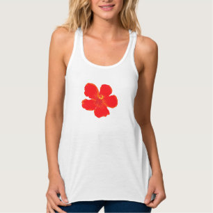 Red Flower Minimalist Tanktop